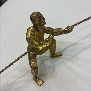 Gold-Toned Male Bust Sculpture